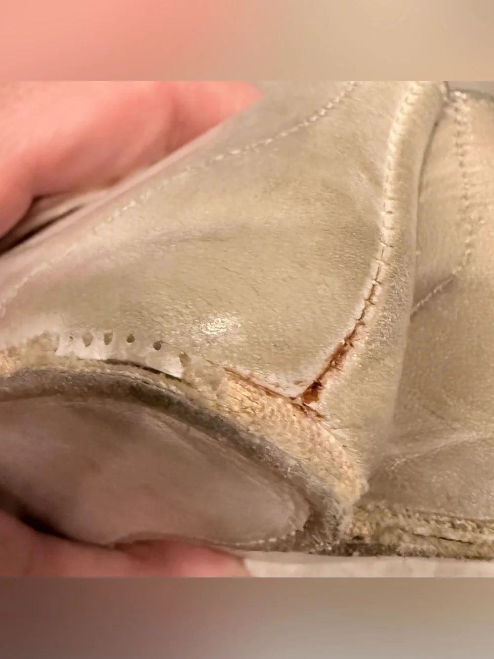 Vintage White Leather Baby Pre-Walker Shoes Soft Sole Lace-Up Booties
